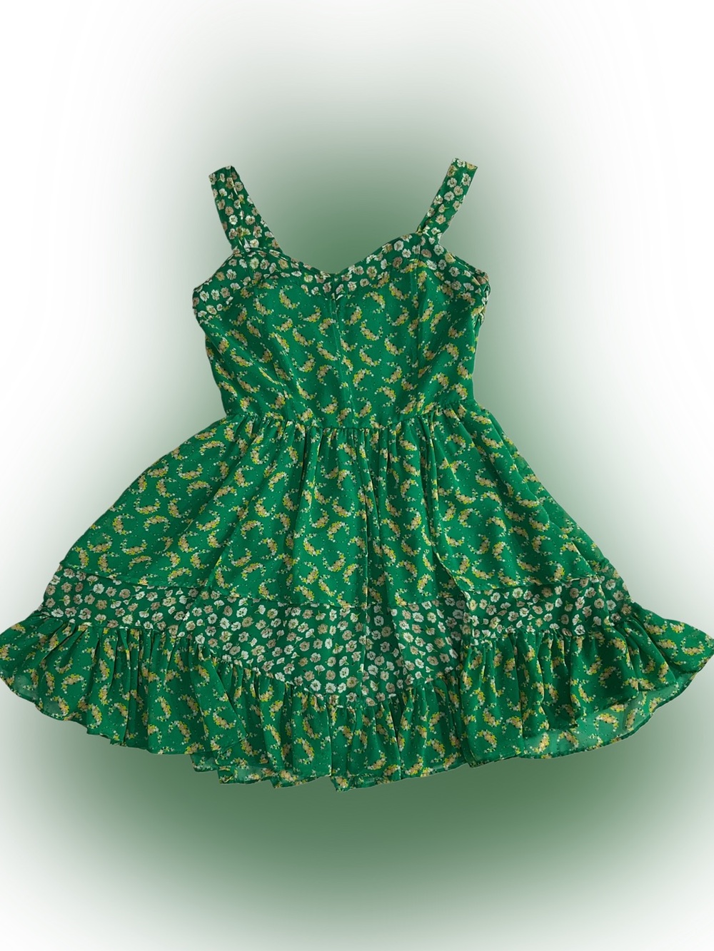 LC Lauren Conrad spring/summer Green Floral Sun Dress
